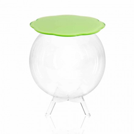 Cafea / verde recipient rotund Biffy, design modern, realizate în Italia Viadurini