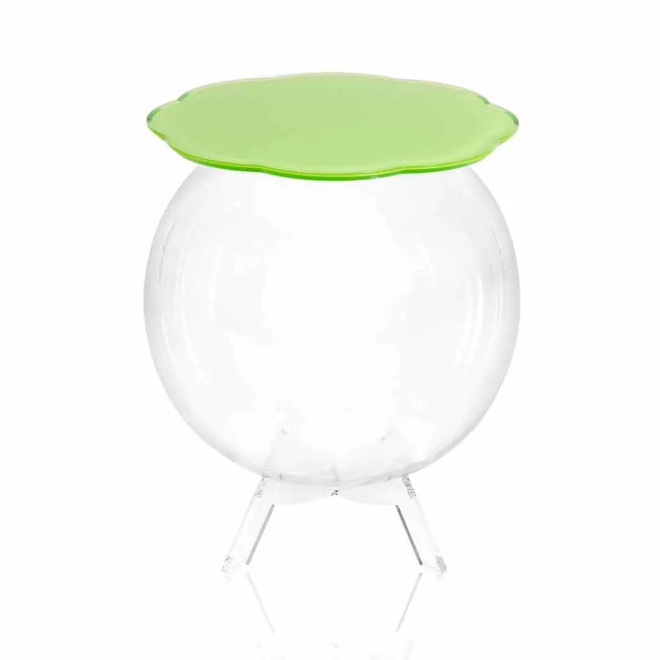 Cafea / verde recipient rotund Biffy, design modern, realizate în Italia Viadurini