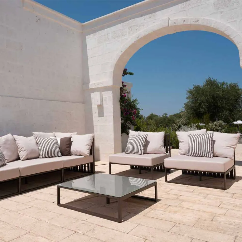 Masă laterală exterioară cu design pătrat 2 dimensiuni 3 Finisaje - Julie Viadurini