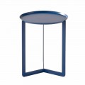 Masă de cafea rotundă din metal, fabricată în Italia - Stephane