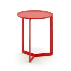 Masă de cafea rotundă din metal, fabricată în Italia - Stephane Viadurini