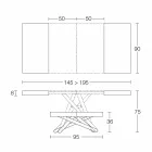 Masă de cafea cu design transformabil din lemn Made in Italy - Vincenzo Viadurini