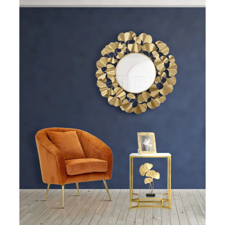 Masă de cafea pătrată de aur din fier, rășină albă și sticlă - Tokyo Viadurini