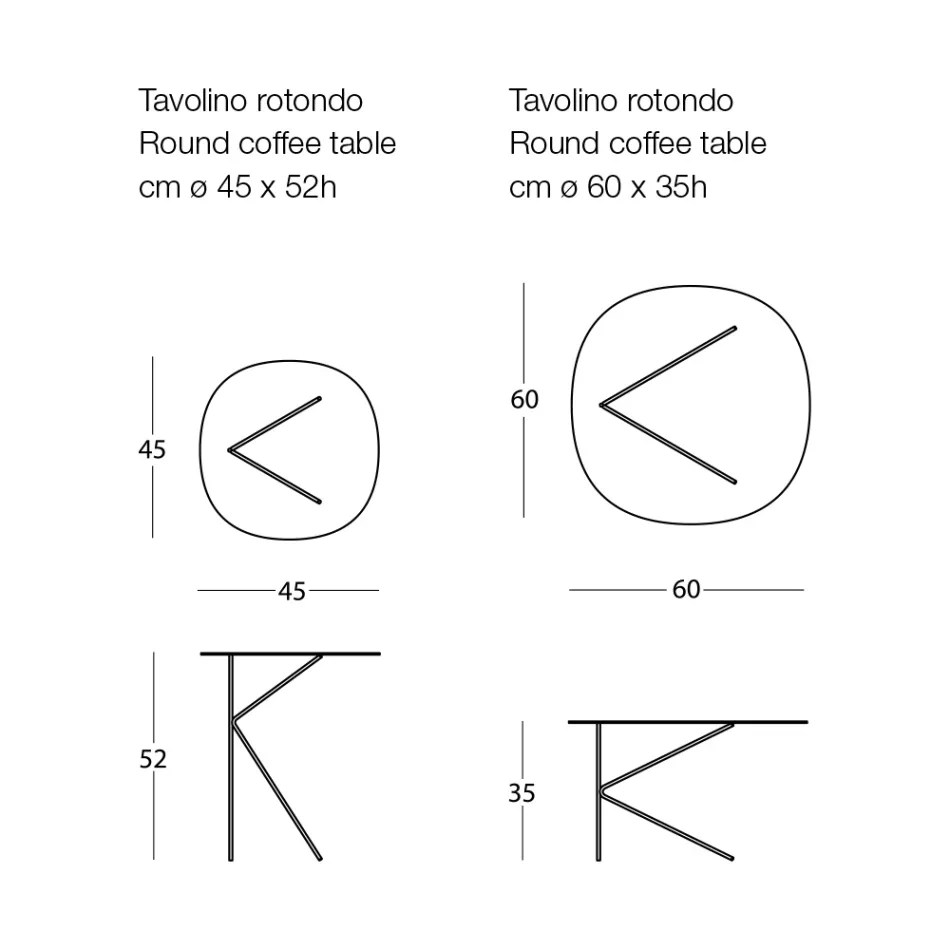 Masuta de cafea din metal colorat de inalta calitate, fabricata in Italia - Olesya Viadurini