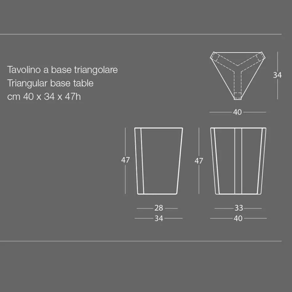Măsuță de cafea din metal colorat cu design italian modern - Yasmine Viadurini