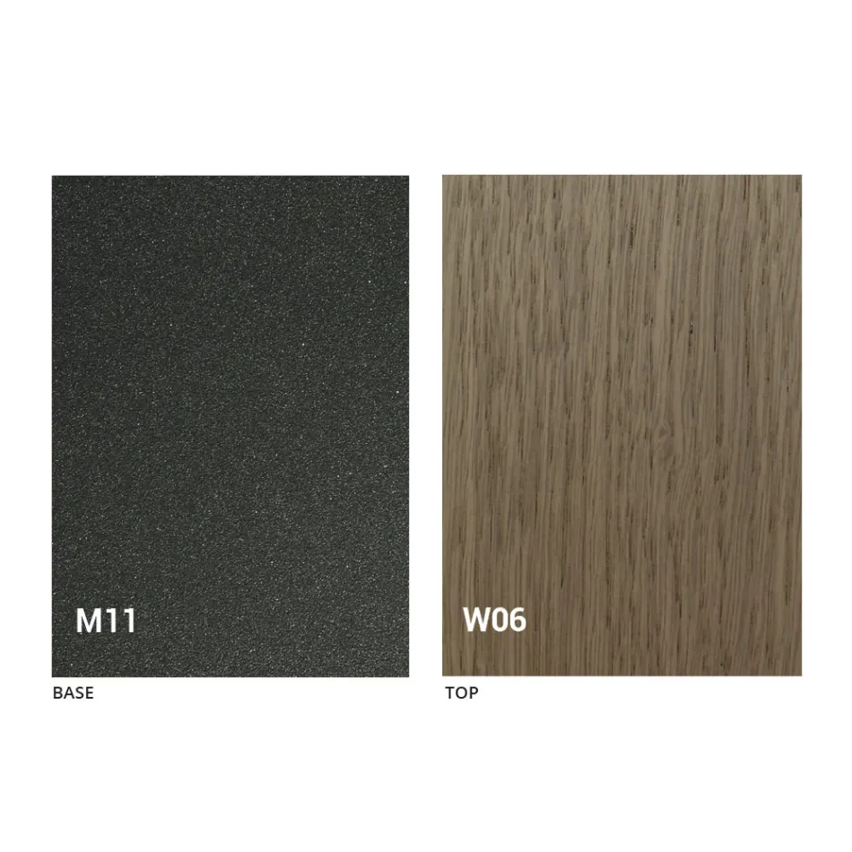 Masă de cafea transformatoare modernă din lemn și metal Made in Italy - Fabio Viadurini