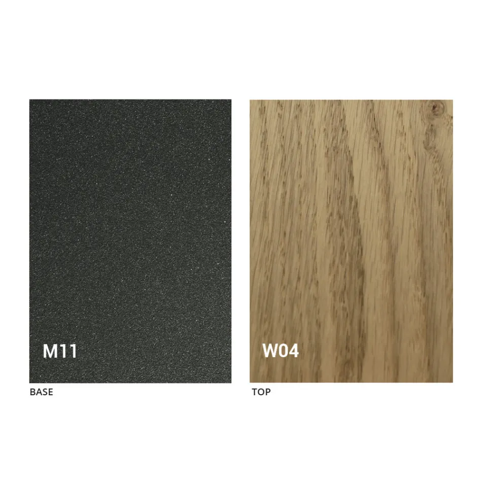 Masă de cafea transformatoare modernă din lemn și metal Made in Italy - Fabio Viadurini