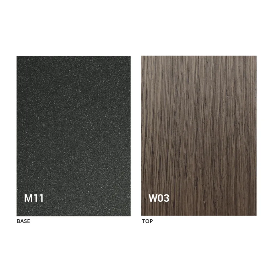 Masă de cafea transformatoare modernă din lemn și metal Made in Italy - Fabio Viadurini