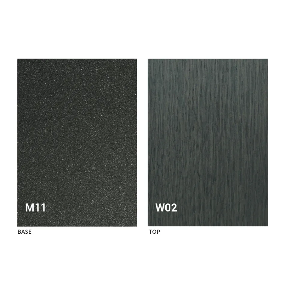 Masă de cafea transformatoare modernă din lemn și metal Made in Italy - Fabio Viadurini