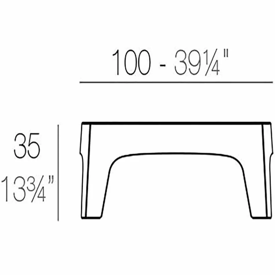 Solid masă de cafea Vondom din polipropilenă Viadurini