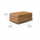 Masă de cafea de grădină din țesătură sintetică din ratan - Yves Viadurini