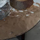 Masuta de cafea rotunda din sticla pentru design living 3 marimi - Imolao Viadurini