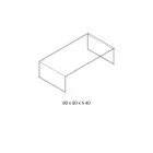 Masă de cafea dreptunghiulară din sticlă extralight Fabricată în Italia - Nodino Viadurini