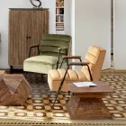 Masuta de cafea din lemn de sheesham piramidal Homemotion - Torrice Viadurini