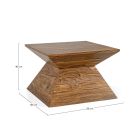 Masuta de cafea din lemn de sheesham piramidal Homemotion - Torrice Viadurini