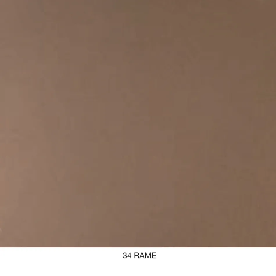 Masuta de cafea rotunda din metal si sticla cu efect de marmura de lux - Magali Viadurini