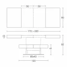 Masuta de cafea transformabila cu efect de mortar Top Made in Italy - Romantic Viadurini