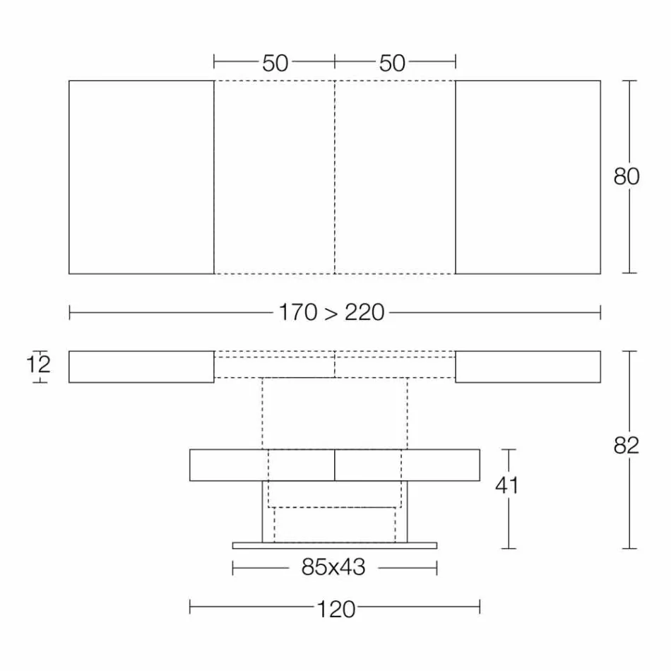 Masuta de cafea transformabila cu efect de mortar Top Made in Italy - Romantic Viadurini