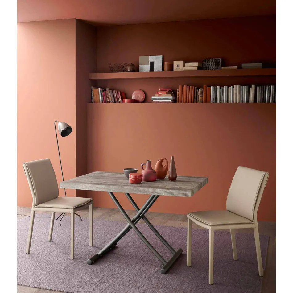 Masă de cafea convertibilă într-o masă de bucătărie de design Made in Italy - Genio Viadurini