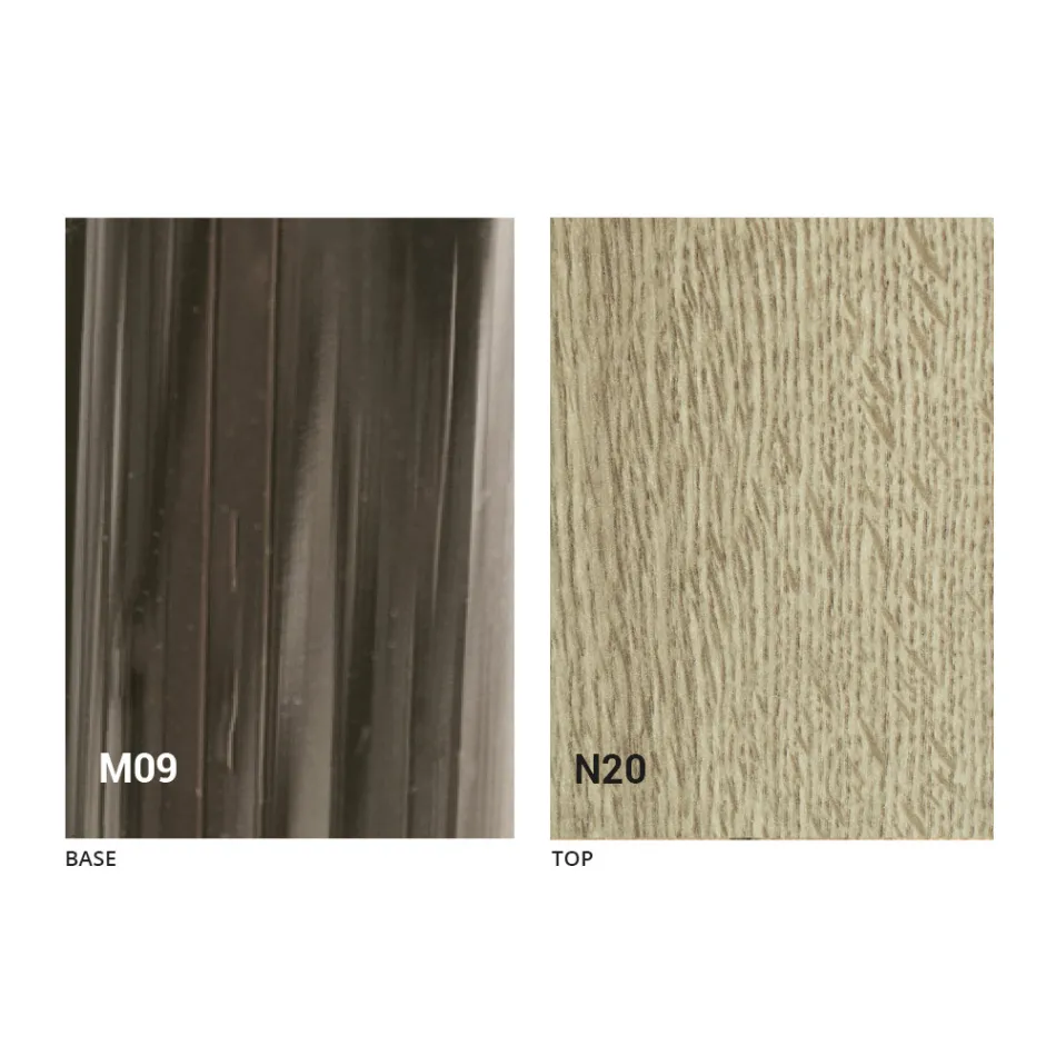 Masa de cafea moderna transformatoare din lemn si metal Made in Italy - Gabri Viadurini