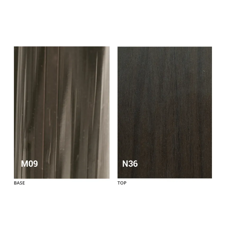 Masa de cafea moderna transformatoare din lemn si metal Made in Italy - Gabri Viadurini