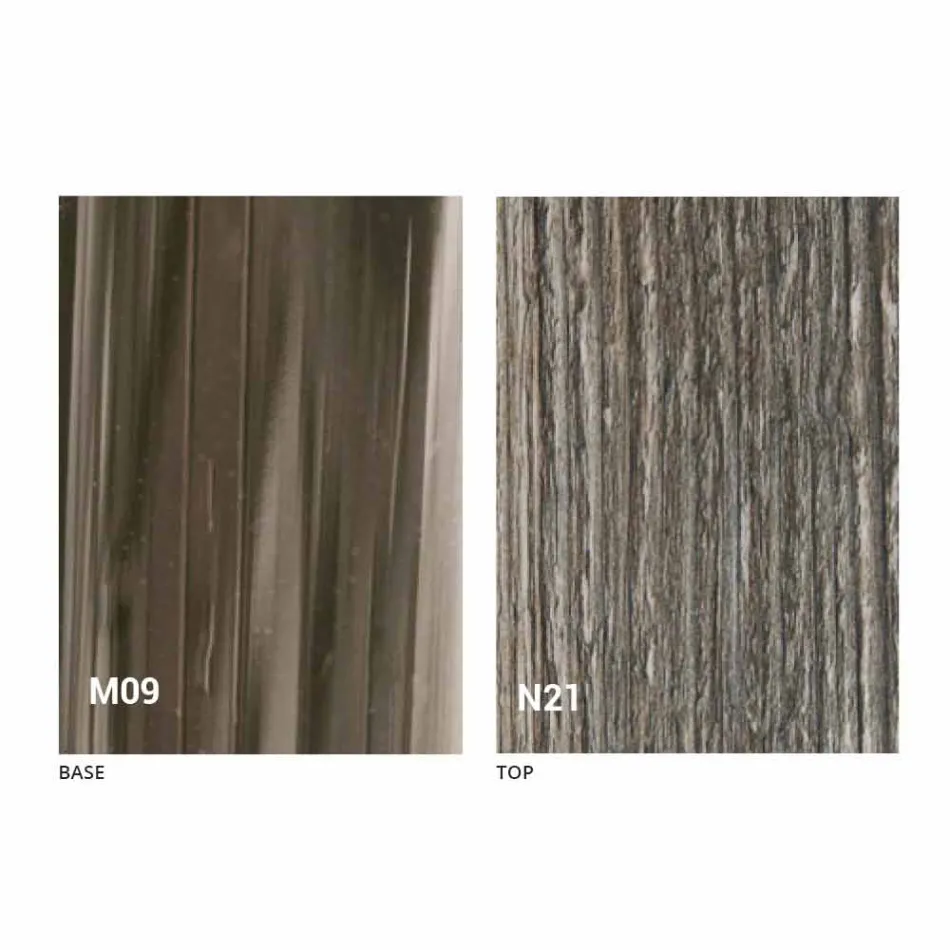 Masa de cafea moderna transformabila din lemn si metal Made in Italy - Gabri Viadurini