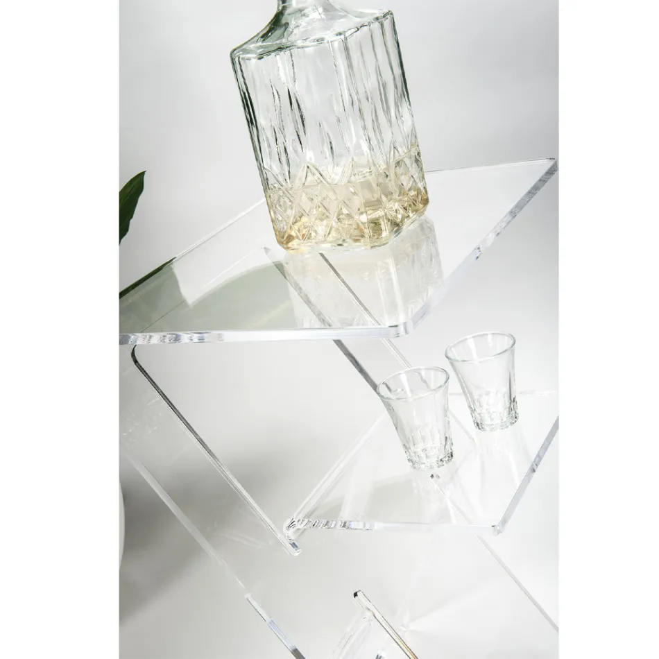 Masă pentru canapea în interior sau exterior din plexiglas transparent - Platano Viadurini