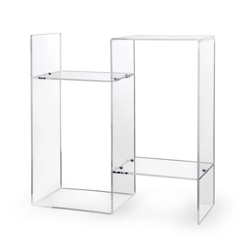 Masa de canapea din plexiglas transparent sau fum Made in Italy - Janne Viadurini