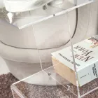 Masa de canapea din plexiglas transparent sau fum Made in Italy - Janne Viadurini