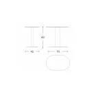 Masuta de cafea de exterior din aluminiu si otel Made in Italy - Plinto by Varaschin Viadurini