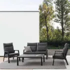 Masuta de cafea in aer liber cu baza din aluminiu si blat din ceramica - Maino Viadurini