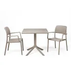 Masuta de cafea de exterior cu blat din polipropilena perforata - furculita Viadurini