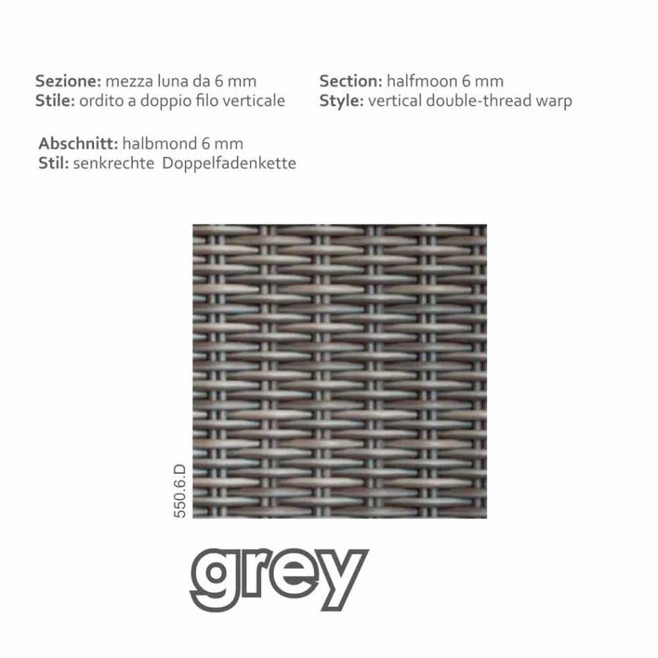 masă în aer liber de design din polietilenă țesute manual Mark Viadurini