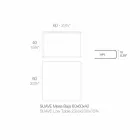 Mese de cafea în aer liber din aluminiu și laminat pătrat negru - Suave by Vondom Viadurini