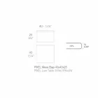 Mese de cafea în aer liber din aluminiu și laminat pătrat negru - Suave by Vondom Viadurini