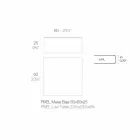 Mese de cafea în aer liber din aluminiu și laminat pătrat negru - Suave by Vondom Viadurini