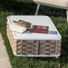 Masuta de cafea de exterior din aluminiu si tesatura manuala - Reda Viadurini