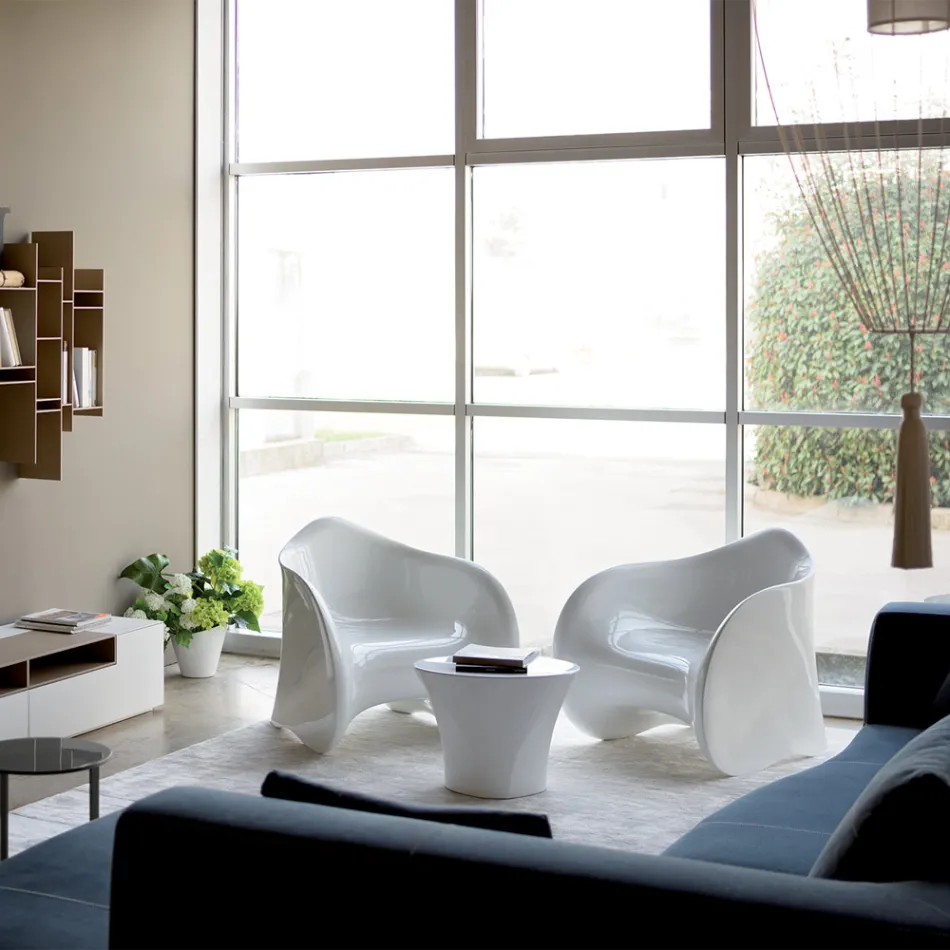 Masuta de cafea in aer liber din polietilena colorata Made in Italy - Igorina Viadurini