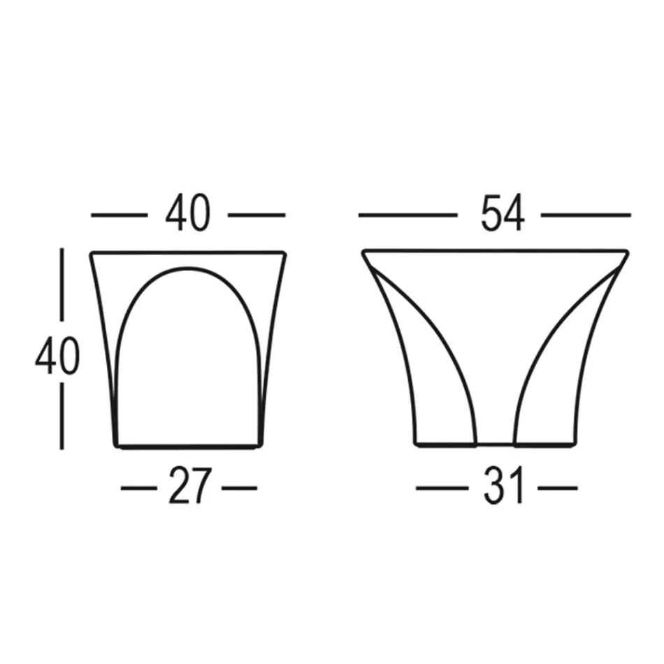 Masuta de cafea in aer liber din polietilena colorata Made in Italy - Igorina Viadurini