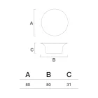 Masă de cafea din polietilenă pentru exterior, disponibilă în diverse culori - Prosop Viadurini