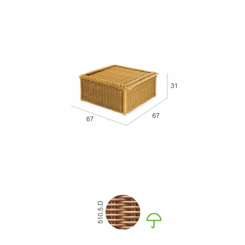 Tabel pentru exterior realizate în întregime din polietilenă împletit Matt Viadurini