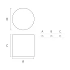 Masuta de cafea Bright Outdoor din polietilena alba Made in Italy - Derti Viadurini