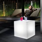 Masuta de cafea Bright Outdoor din polietilena alba Made in Italy - Derti Viadurini