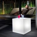 Masuta de cafea Bright Outdoor din polietilena alba Made in Italy - Derti