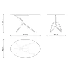 Masuta de cafea fin de exterior din metal vopsit Made in Italy - Lübeck Viadurini