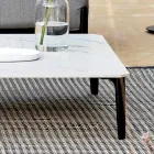 Masuta de cafea Patrata Exterior din Aluminiu si Gresie de Inalta Calitate - Filomena Viadurini