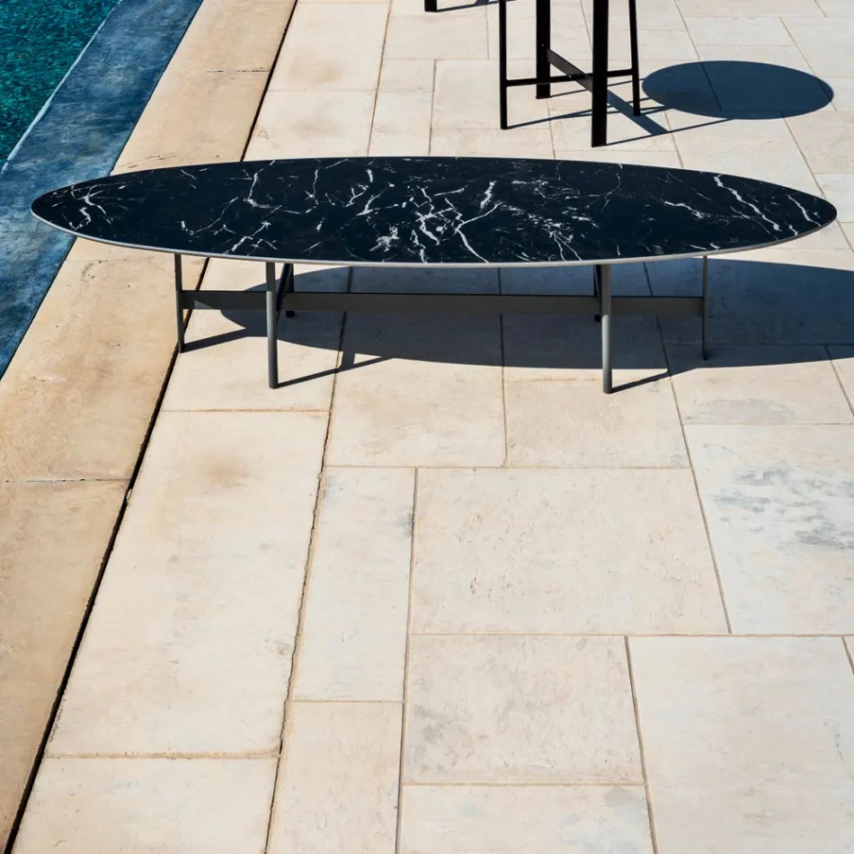 Masuta de cafea pentru exterior Structura din otel Fabricata in Italia - Incepe de Myyour Viadurini