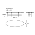 Masuta de cafea pentru exterior Structura din otel Fabricata in Italia - Incepe de Myyour Viadurini