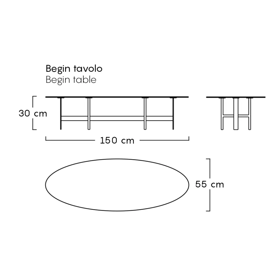 Masuta de cafea pentru exterior Structura din otel Fabricata in Italia - Incepe de Myyour Viadurini
