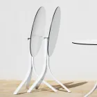 Masuta de cafea rotunda inclinabila exterioara cu 3 picioare din aluminiu 2 culori - Filomena Viadurini